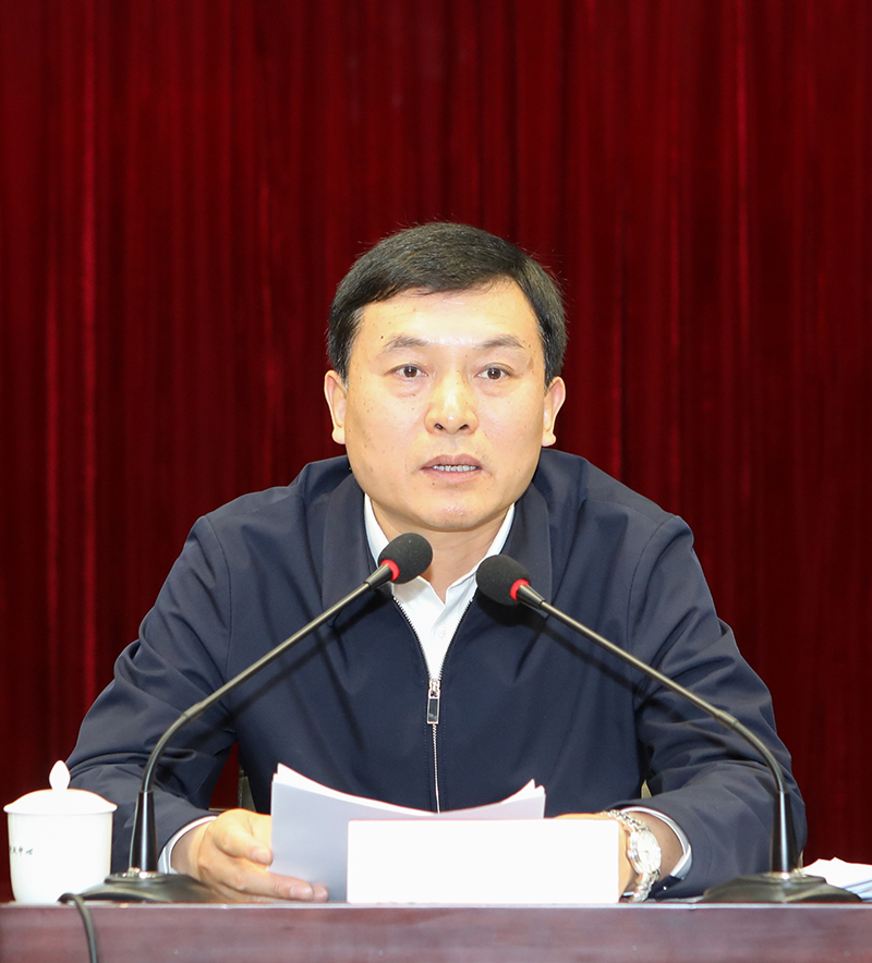 市委书记张永在会上讲话,市委副书记,市长覃卫国主持会议.