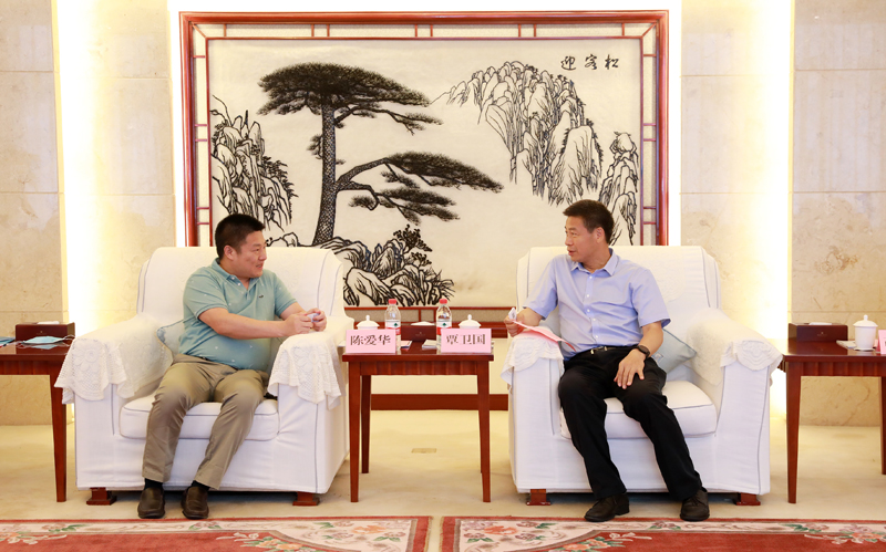 会见来淮考察的碧桂园现代筑美家居浙皖赣分公司总经理陈爱华一行