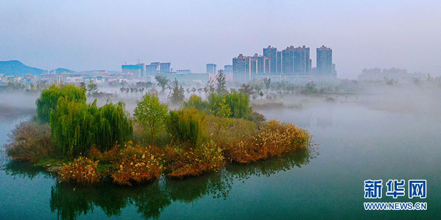 安徽淮北半城山水半城绿诗意画卷秋色浓