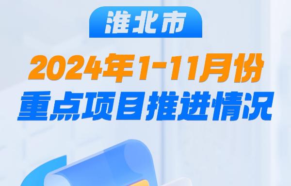 淮北市2024年1-11月份重点项目推进情况